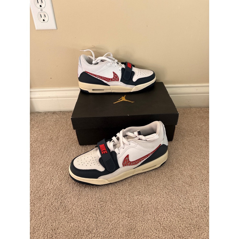 New Air Jordan Legacy 312 Low GS White Armory‎ Navy Wolf  Youth Sneakers sz 7